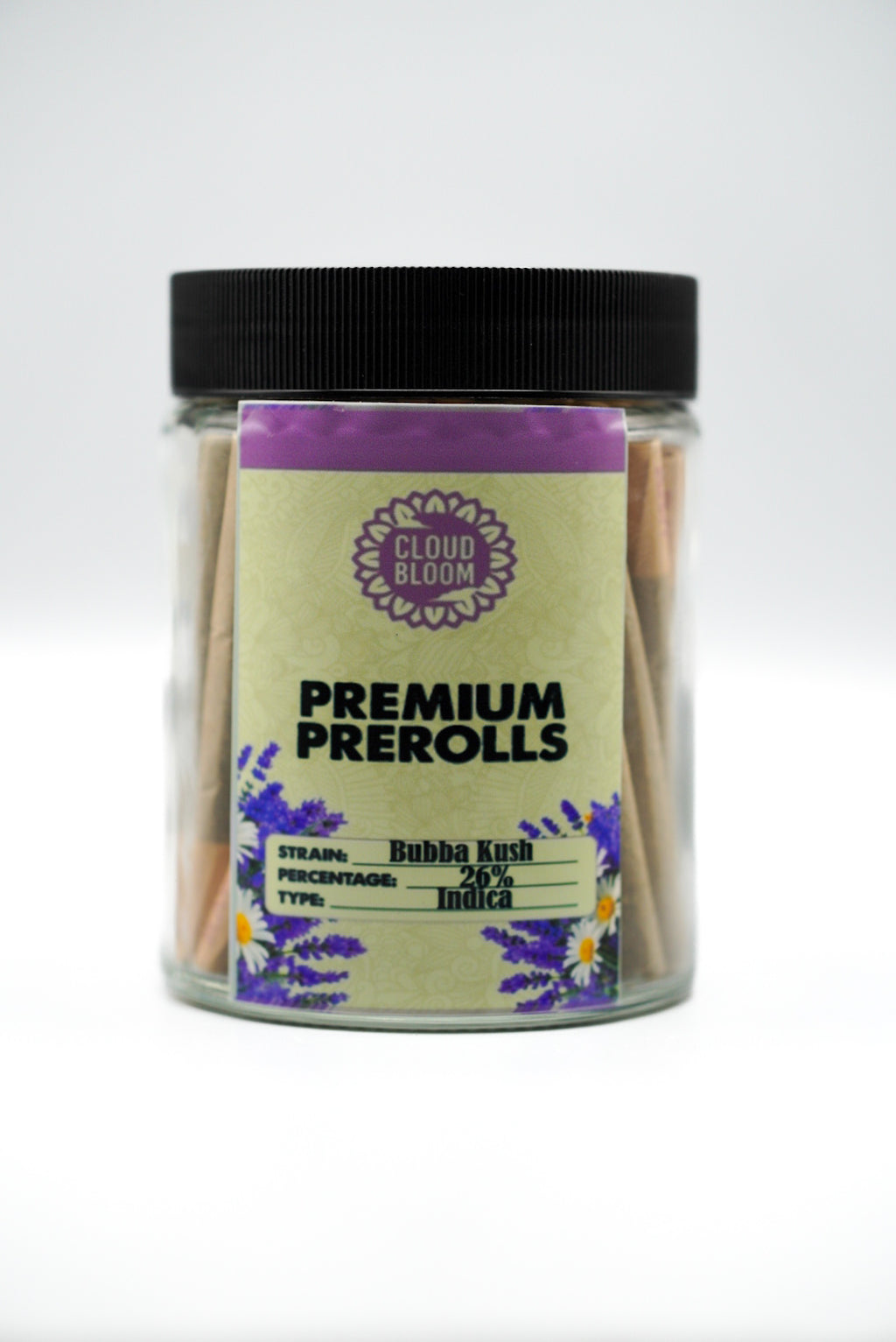 Bubba Kush 1G Prerolls 50 Count
