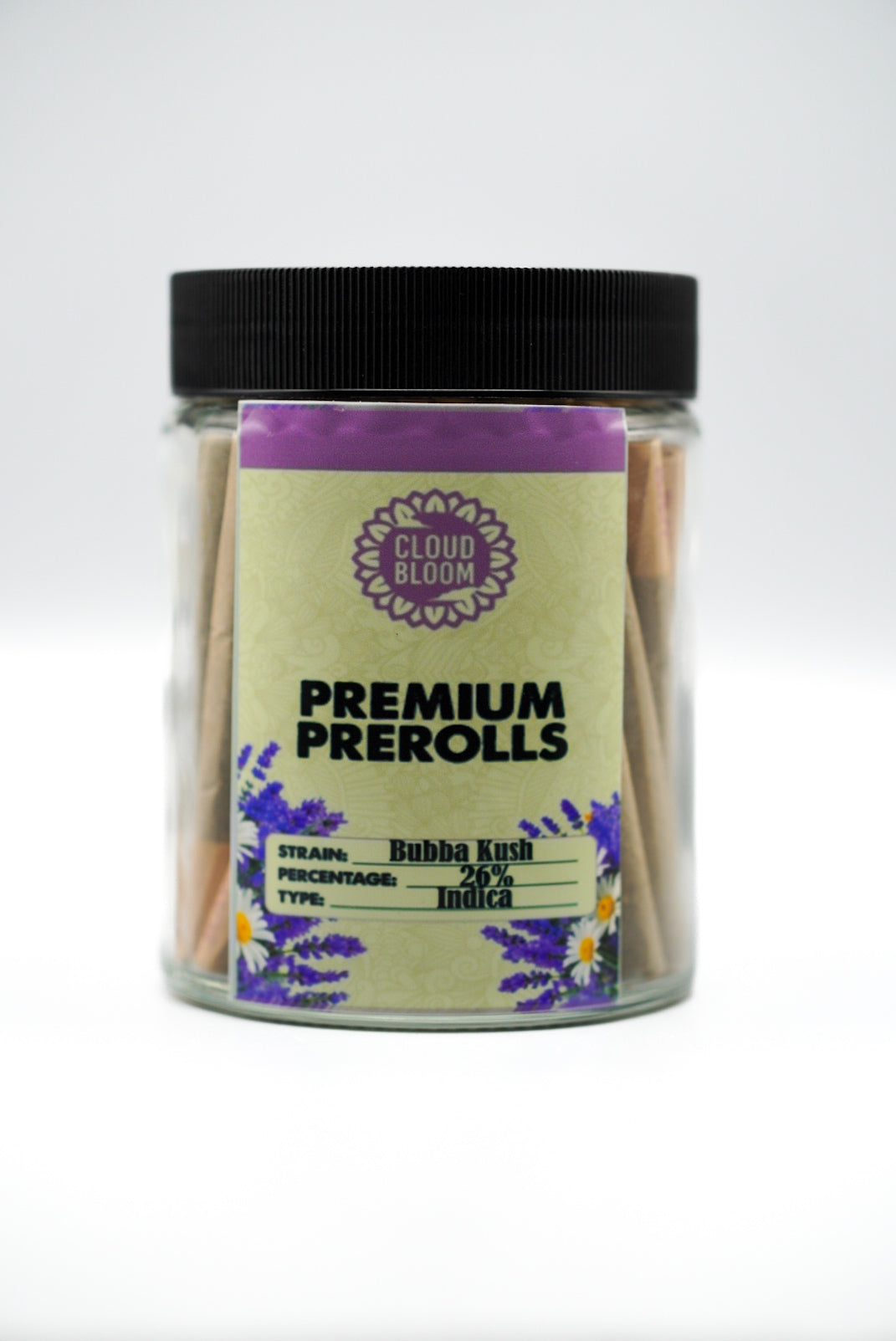 Bubba Kush 1G Prerolls 50 Count