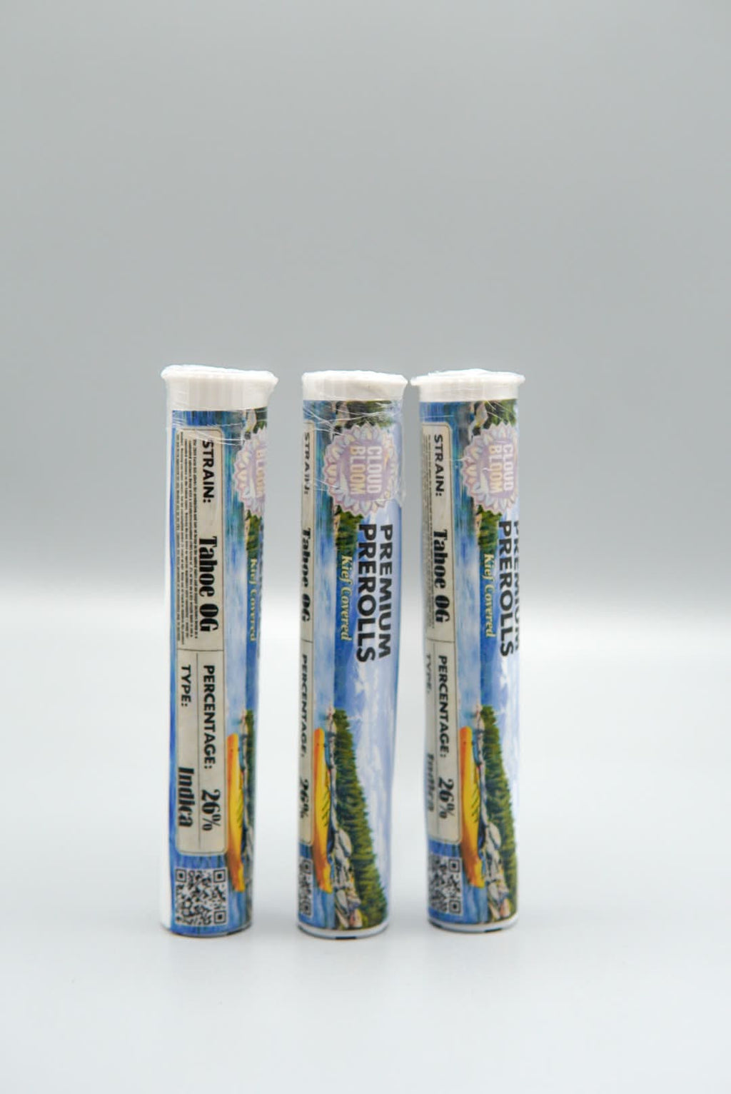 Tahoe OG Kief Covered Prerolls Three pack