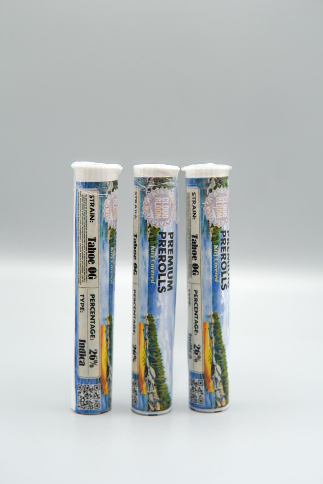 Tahoe OG Kief Covered Prerolls Three pack